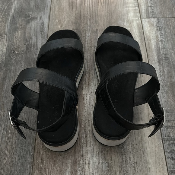 Baretraps black platform chunky sandals tachel shoes size 8 - Picture 6 of 9